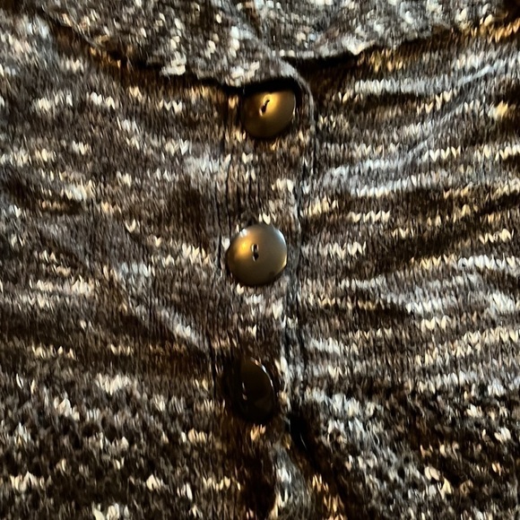 Twenty one-size S-black and white marble three button cardigan with collar - Picture 6 of 10